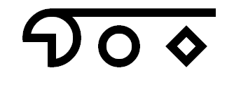 Glyph design for the sentence The person is female.