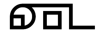 Glyph design for the sentence The enquirer is the son of the first person that was named.