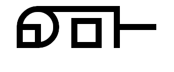 The new glyph design for the sentence The enquirer is the husband of the first person that was named.