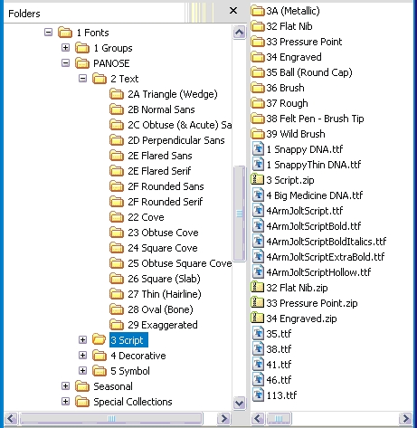 Panose Folders