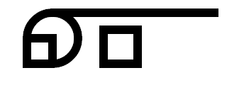 Glyph design for the sentence The enquirer is the father of the first person that was named.