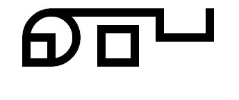 Glyph design for the sentence The enquirer is the brother of the first person that was named.