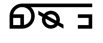 Glyph design for the sentence The postal address of the enquirer is now completed.