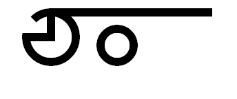 Glyph design for the sentence The person is safe.