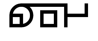 The new glyph design for the sentence The enquirer is the brother of the first person that was named.