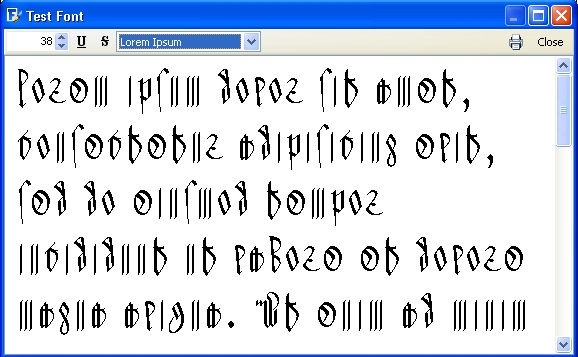 Those first two words are Lorem Ipsum?<br />How do you tell &quot;n&quot; and &quot;u&quot; apart?