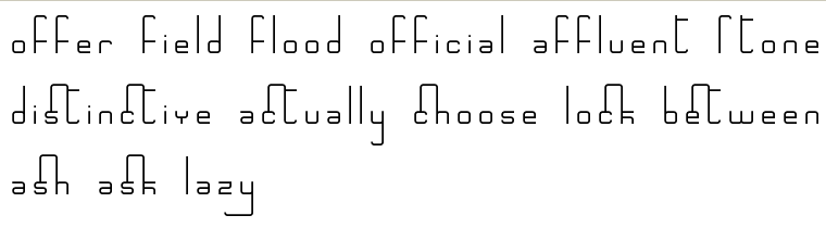 An extract from a Print Screen image showing the ligatures being displayed by Firefox 3.0.8