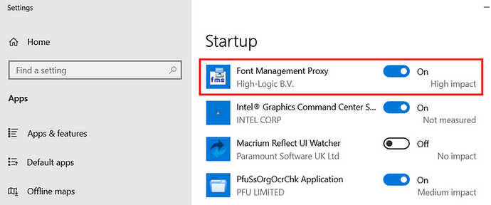 Windows Startup screenshot