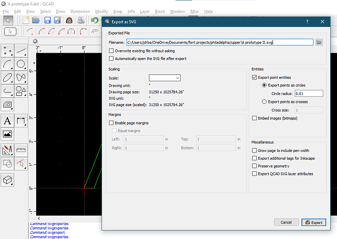 qcad svg export settings
